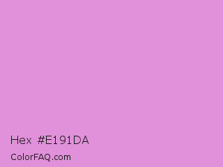 Hex #e191da Color Image