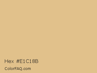 Hex #e1c18b Color Image