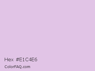 Hex #e1c4e6 Color Image