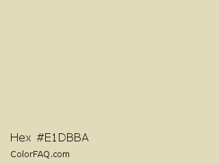 Hex #e1dbba Color Image
