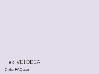 Hex #e1ddea Color Image