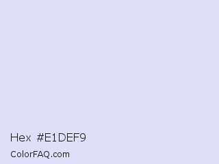 Hex #e1def9 Color Image