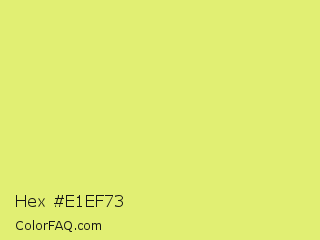 Hex #e1ef73 Color Image