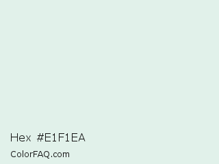 Hex #e1f1ea Color Image