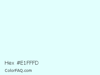 Hex #e1fffd Color Image