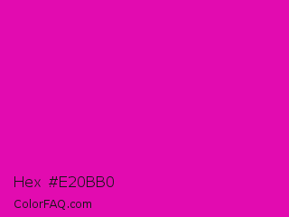Hex #e20bb0 Color Image