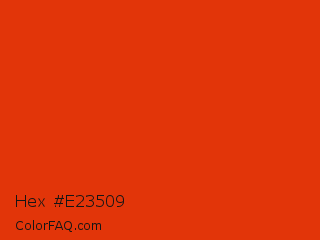 Hex #e23509 Color Image