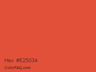 Hex #e2503a Color Image