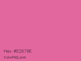 Hex #e2679e Color Image