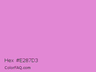 Hex #e287d3 Color Image