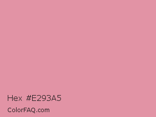 Hex #e293a5 Color Image