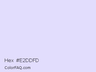 Hex #e2ddfd Color Image