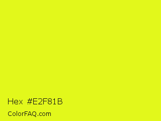 Hex #e2f81b Color Image