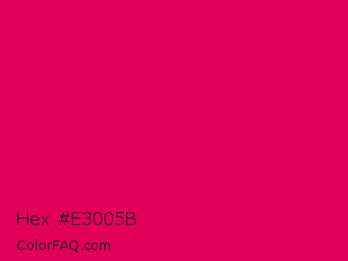 Hex #e3005b Color Image
