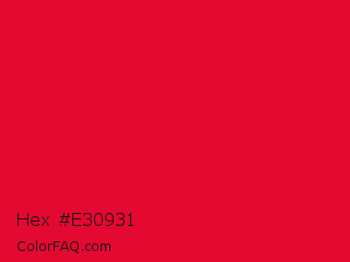 Hex #e30931 Color Image