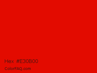 Hex #e30b00 Color Image