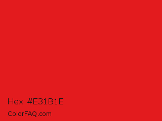 Hex #e31b1e Color Image
