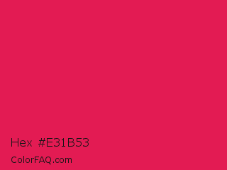 Hex #e31b53 Color Image