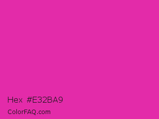 Hex #e32ba9 Color Image