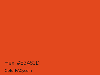 Hex #e3481d Color Image