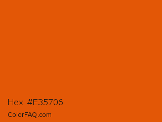 Hex #e35706 Color Image