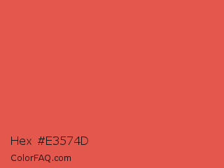 Hex #e3574d Color Image