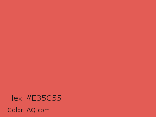 Hex #e35c55 Color Image