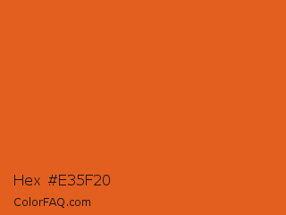 Hex #e35f20 Color Image