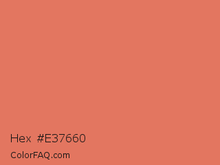 Hex #e37660 Color Image