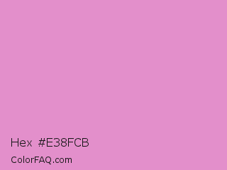 Hex #e38fcb Color Image