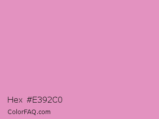 Hex #e392c0 Color Image