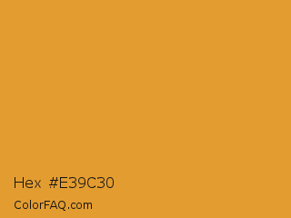 Hex #e39c30 Color Image