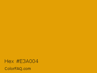 Hex #e3a004 Color Image