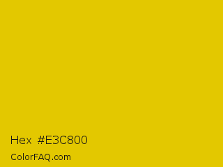 Hex #e3c800 Color Image