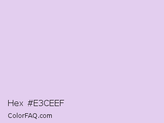 Hex #e3ceef Color Image