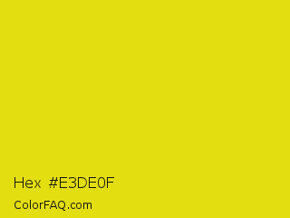 Hex #e3de0f Color Image