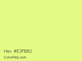 Hex #e3fb82 Color Image