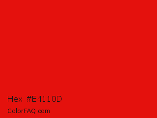 Hex #e4110d Color Image