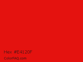 Hex #e4120f Color Image