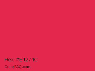 Hex #e4274c Color Image