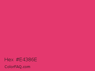 Hex #e4386e Color Image