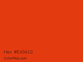Hex #e43a10 Color Image
