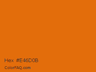 Hex #e46d0b Color Image