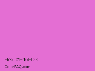 Hex #e46ed3 Color Image