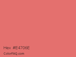 Hex #e4706e Color Image