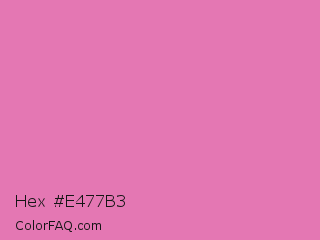 Hex #e477b3 Color Image
