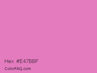 Hex #e47bbf Color Image
