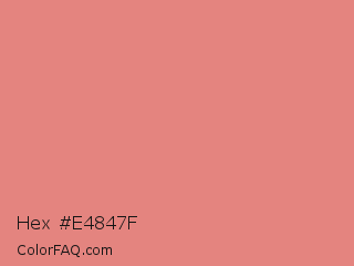 Hex #e4847f Color Image