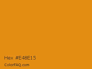 Hex #e48e15 Color Image