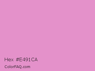 Hex #e491ca Color Image